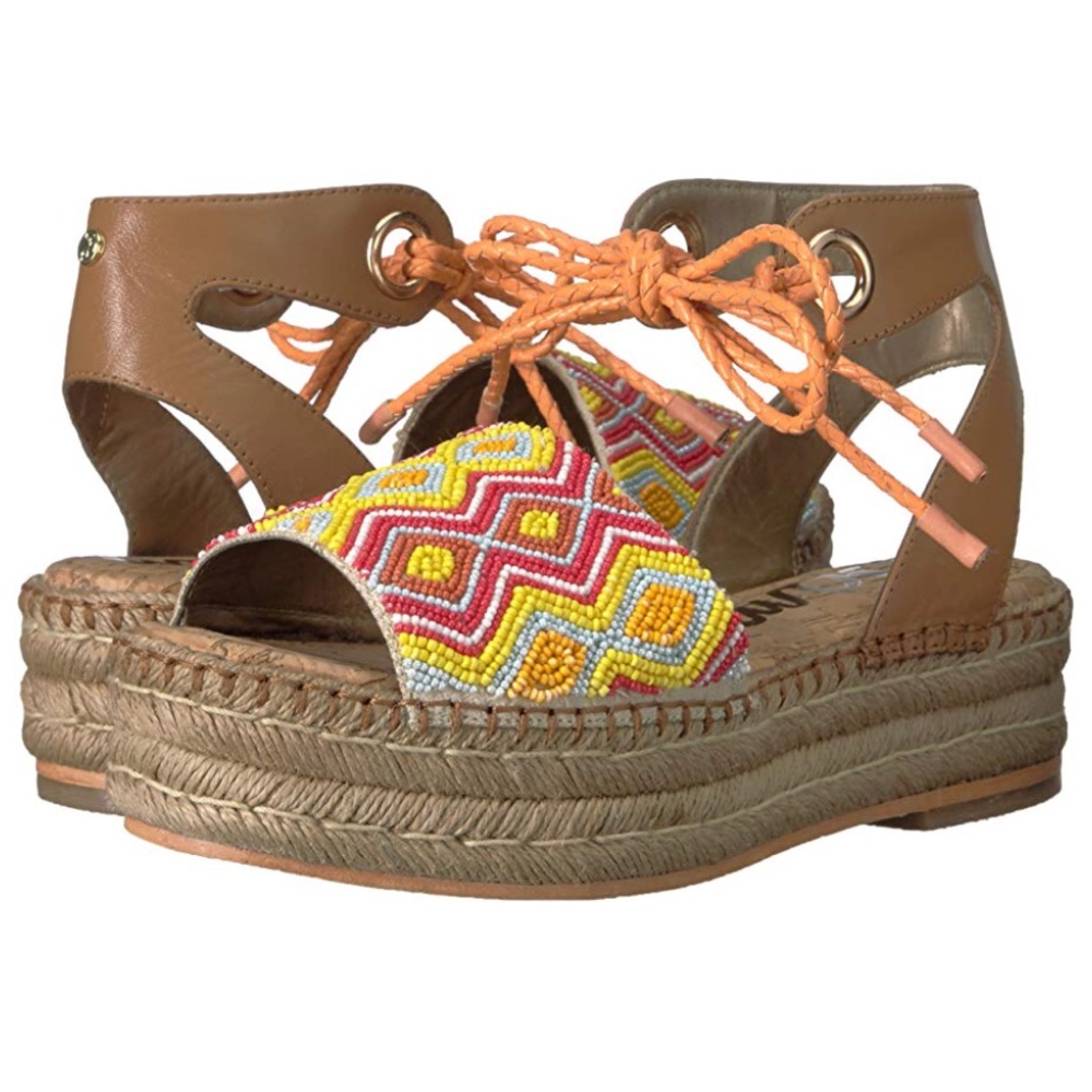 NEW Sam Edelman Neera Beaded Espadrille Sandals